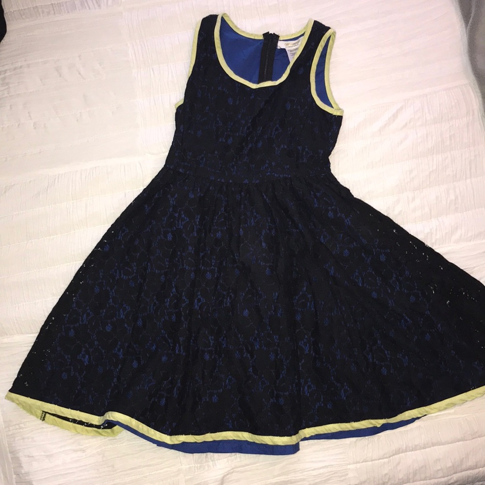 Girls Dreampop black lace dress size M(8)